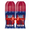Day By Day Men Lot de 2 Déodorant Bille Roll Of Men - Power 48H - Rouge - 50 Ml